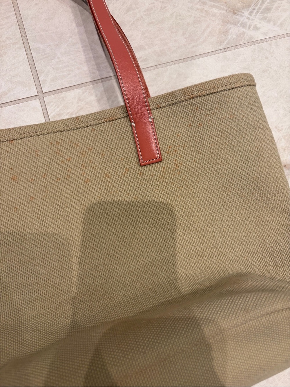 Burberry Blue Label Canvas Tote Bag Pink Logo Japan Exclusive - Picture 4 of 8
